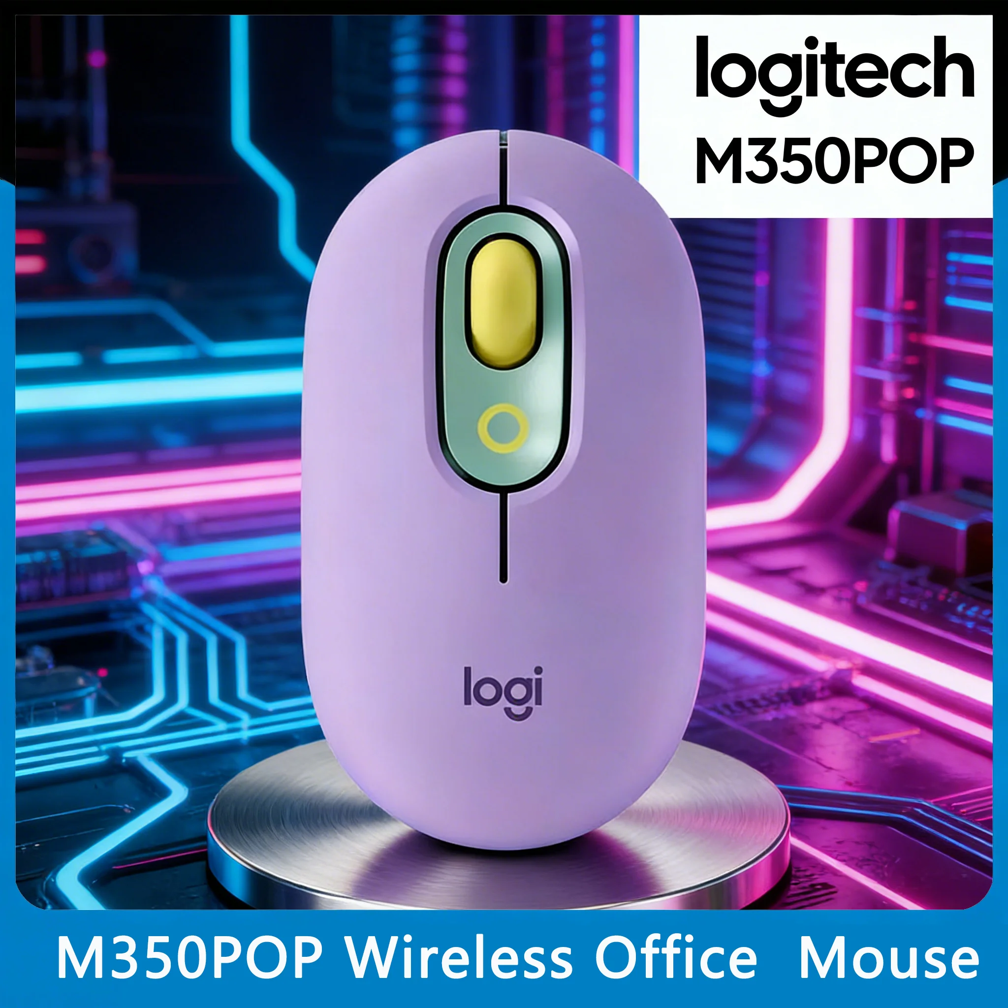 Logitech（G）POP/Pebble M350 Wireless Bluetooth Mouse Office Silent Mouse Female Portable Mouse Laptop Tablet Pebble Shape