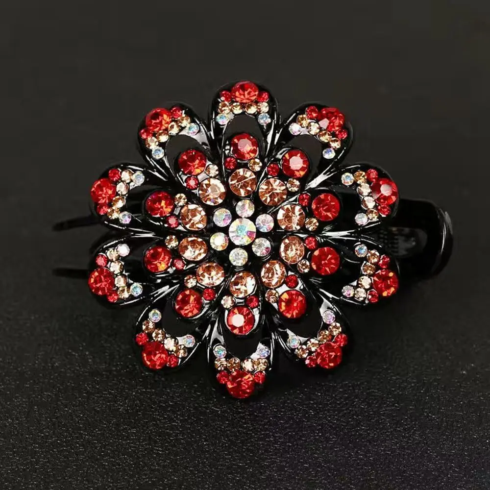 

Mother Hair Claw Hairstyle Tools U-Shape Korean Style Hairpin Rhinestone Duckbill Clip Flower Hair Clip Female Hair Accessories