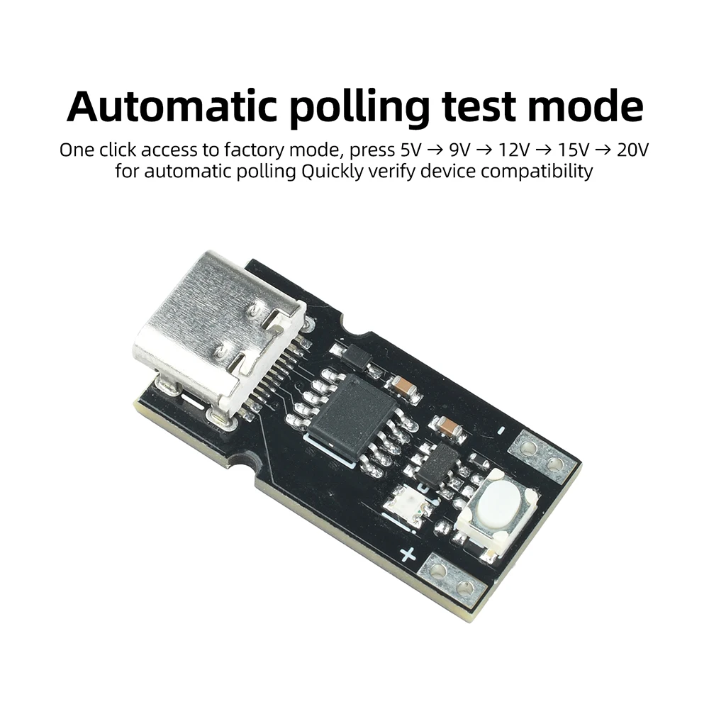 Type-C PD QC Deception Board with Power Off Memory Trigger Fast Charge Module DC 5-20V Decoy Board Boost Step up Charging Module