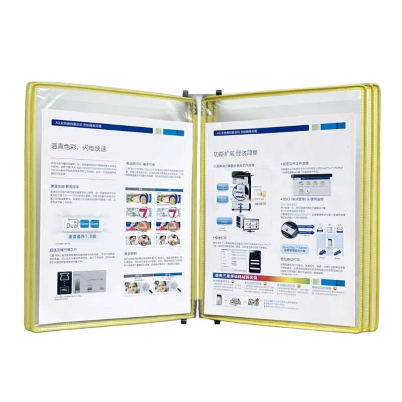 Vertical/Horizontal Wall Mounted Reference System Organizer 5 Easy-Loading Display Pocket for Warehouse Laboratory