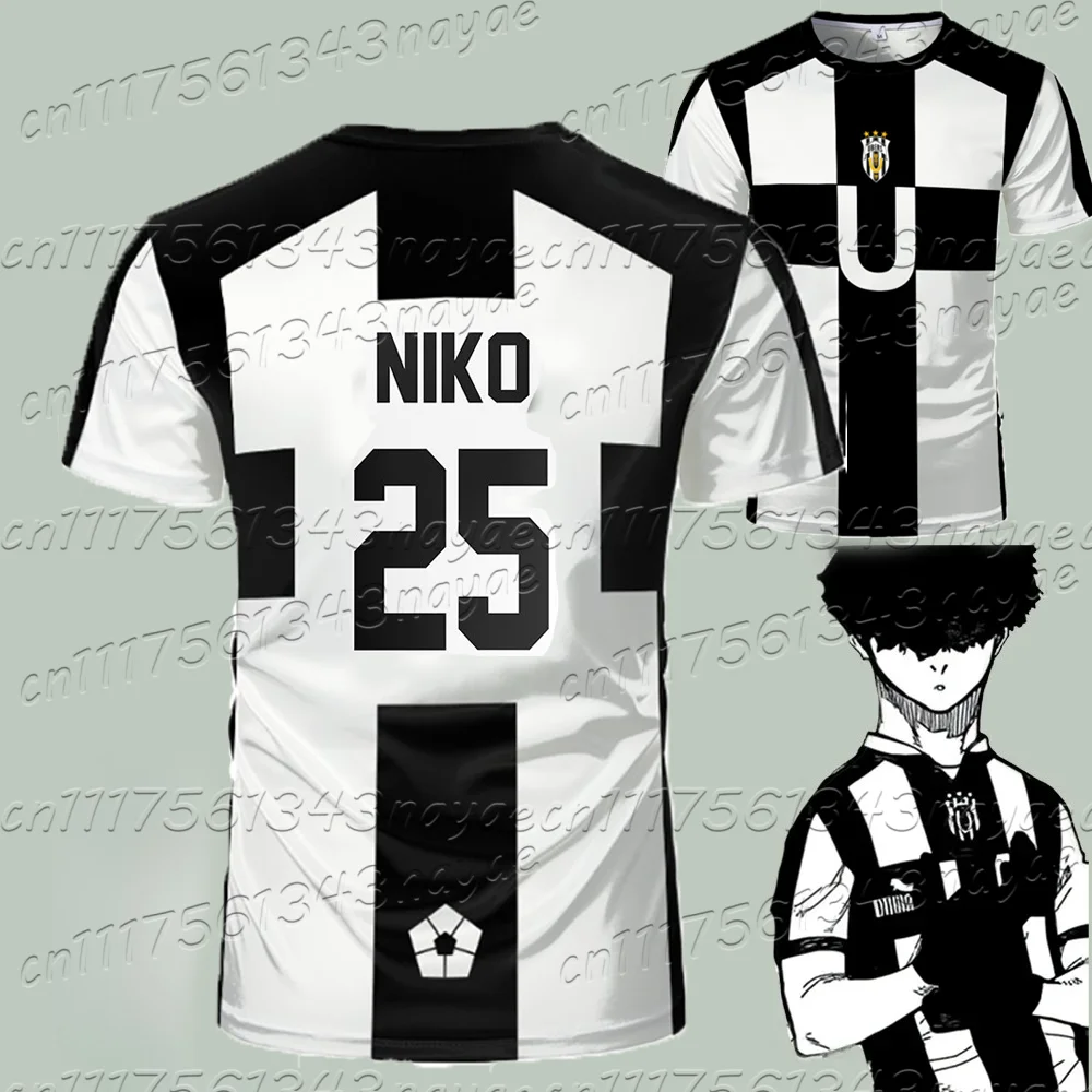 2026 Blue Lock Ubers Trikot Fußball V-Ausschnitt T-Shirts Cosplay Uniformen Barou Aiku Lorenzo T-Shirt Unisex Uber Streetwear Kinder Oberteile – Detail 9