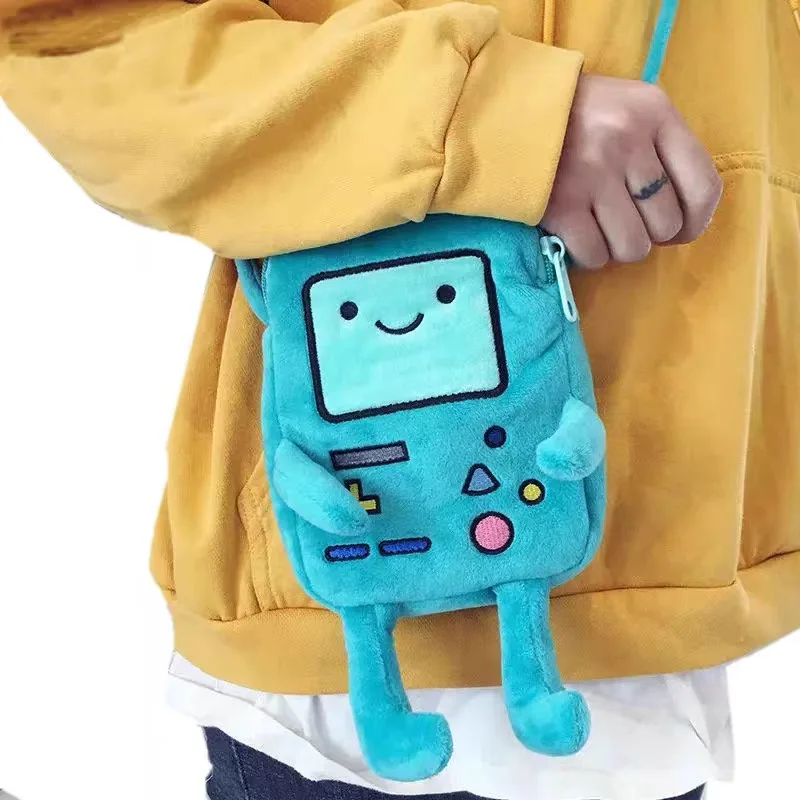 Finn & Jake Figure Crossbag Game Bag Swag Rap Plush Coin Phone bag Anime Adventure Robert BMO Stuffed Toys for Children Gift