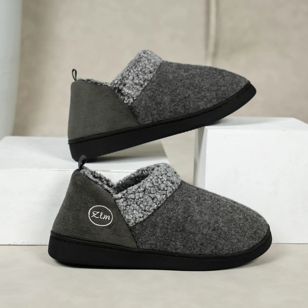 Kidmi Winter Bont Damesschoenen Loafers Antislip Outdoor Warme Katoenen Schoenen Zachte Fleece Fuzzy Damesschoenen Indoor Gezellige Huisslippers