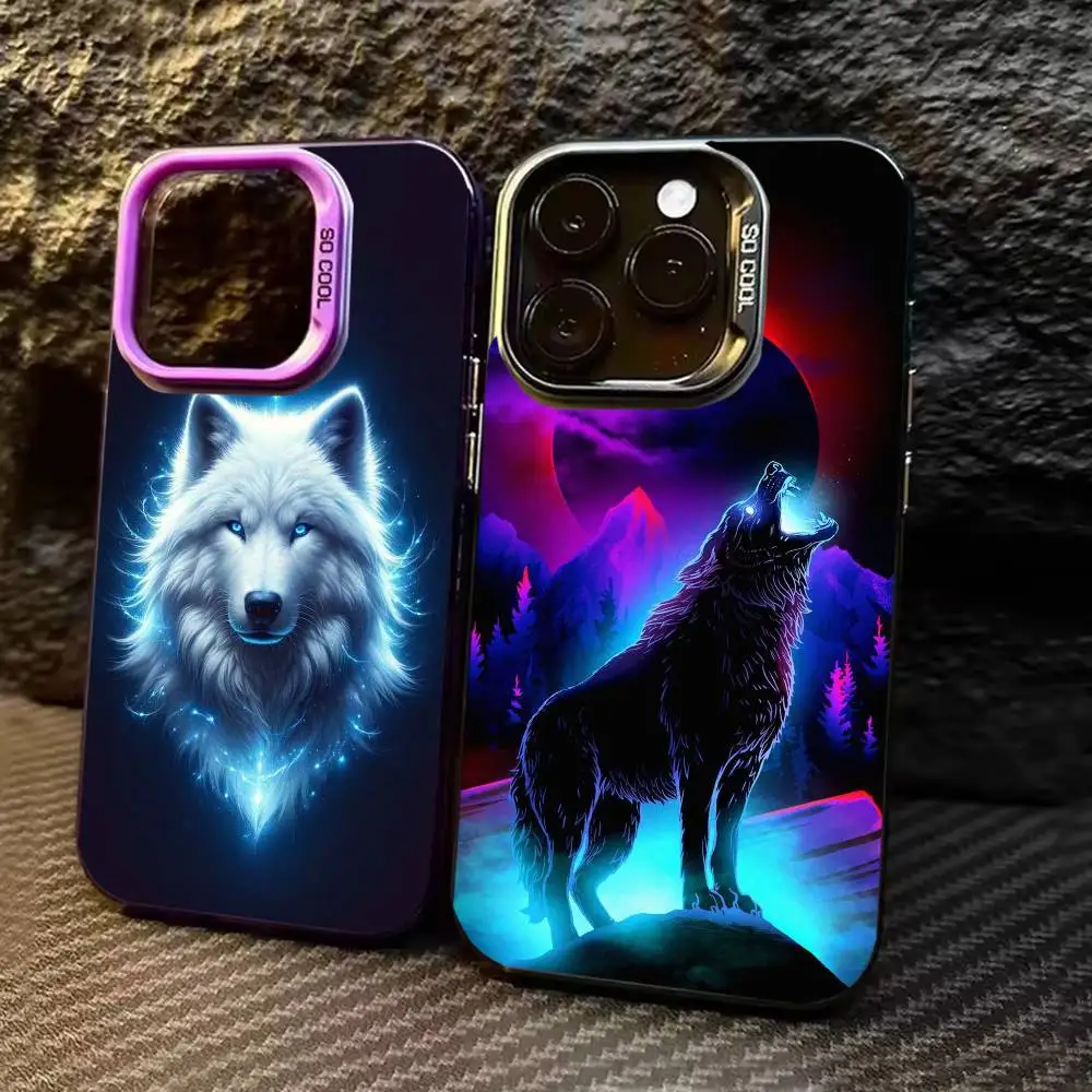 

Alpha S-Sigma Wolf Phone Case For iPhone 17 16 15 14 13 12 11 Pro Max Plus Silver Matte Black Cover