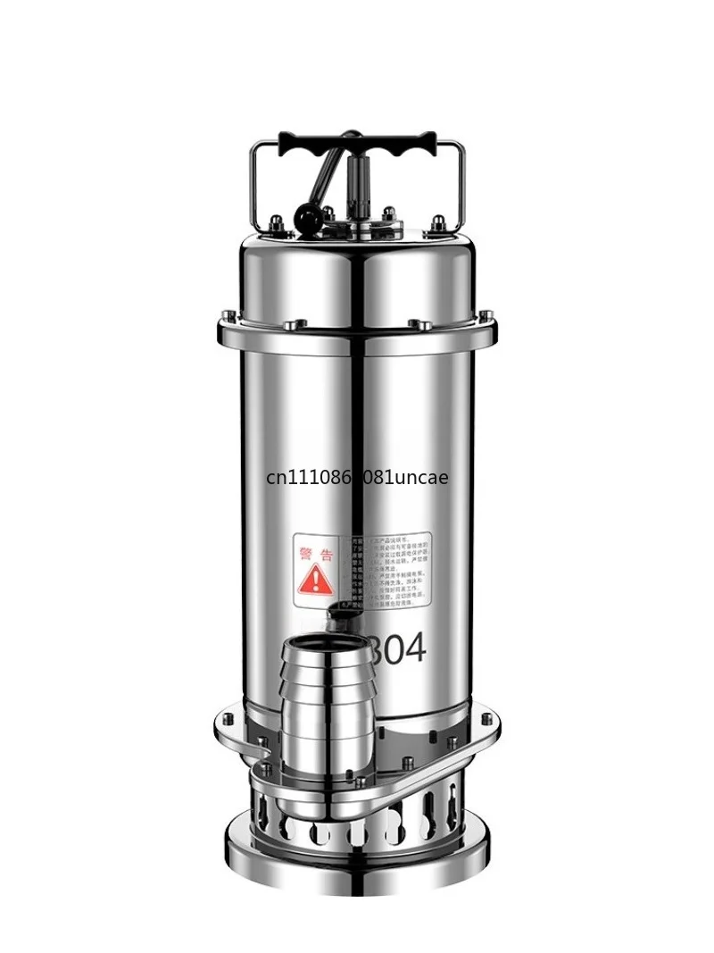 304 Stainless Steel Submersible Pump Corrosion Resistant Acid Alkali Resistant Household Water Sewage Chemical Pump