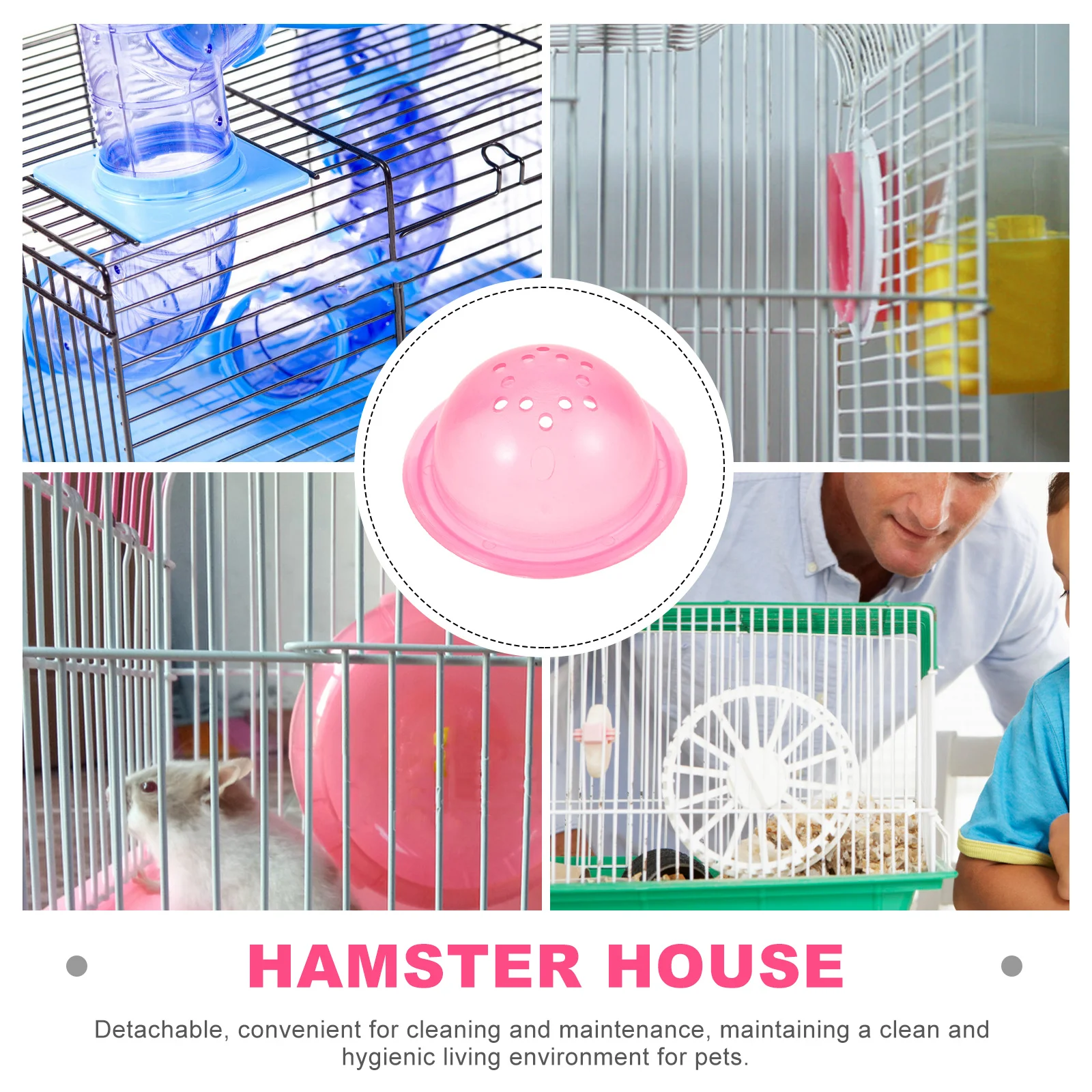 

5Pcs External Stopper Plastic Hamster Tube End DIY Cage Accessory Safe Hamster Pipe Baffle Chinchilla Tube Stopper