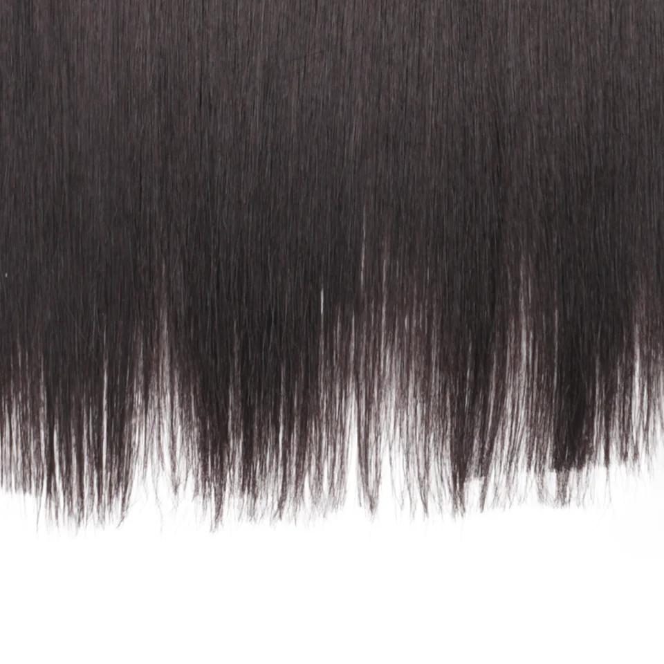 FREEDOM Ariel Straight Hair Bundles Synthetic Crochet Braiding Hair Extensions 28inch/3pcs Ombre Brown Rainbow Braids Hair