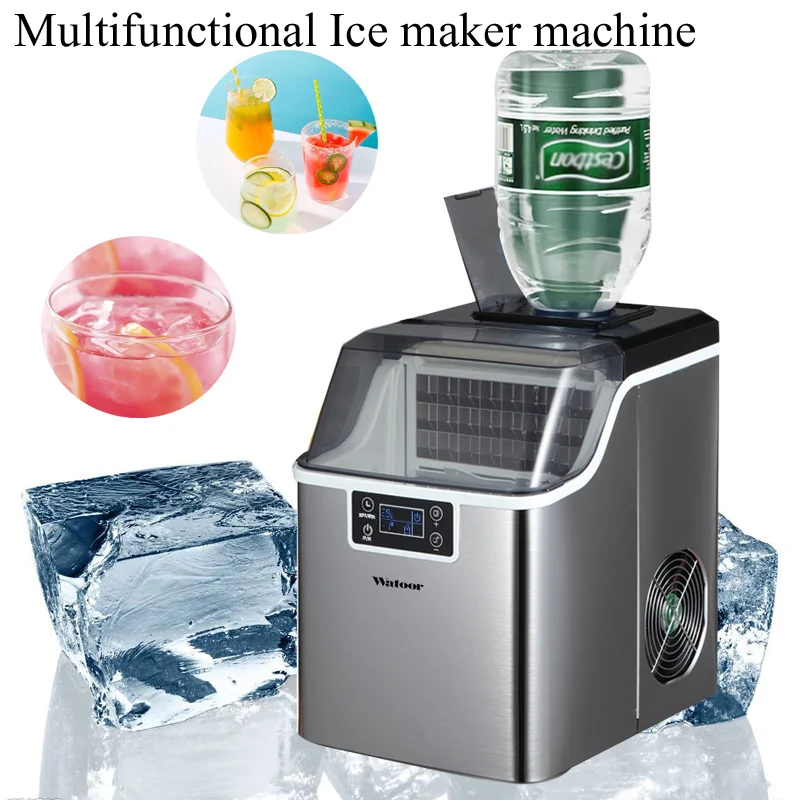 

Electric Ice Maker Bullet Cylindrical Home Ice Cube Making Machine Countertop For Commercial Small Milk Tea Shop 220V