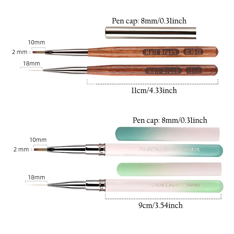 1PC French Plaid Nail Art Brush - Line Grid Pattern Drawing Pen, DIY UV Gel Extension Manicure Painting Supplies for Salon Home
