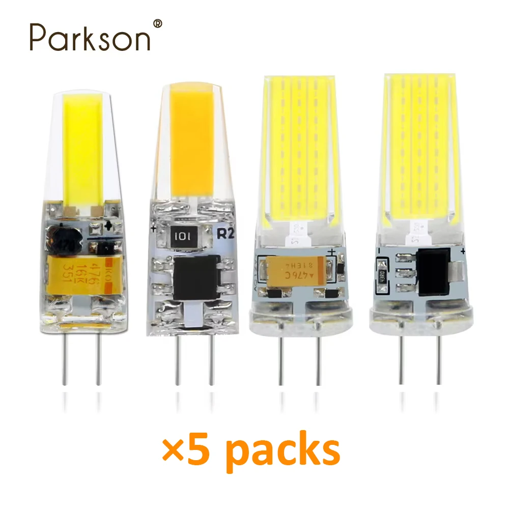 5pcs/lot G4 LED COB Lamps Dimmable 6W 9W COB LED Bulb AC/DC 12V 220V LED G9 COB Spotlight Chandelier Lighting Replace Halogen