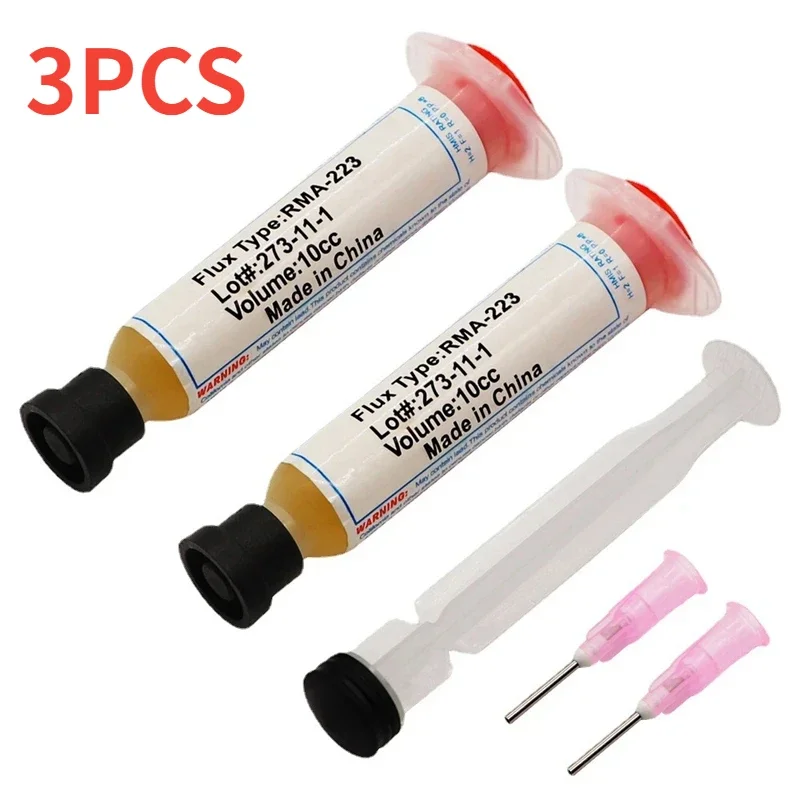 

RMA-223 Welding Flux Syringe Barrel Flux Mobile Phone Repair Rework Syringe Barrel Soldering Welding Oil 10CC