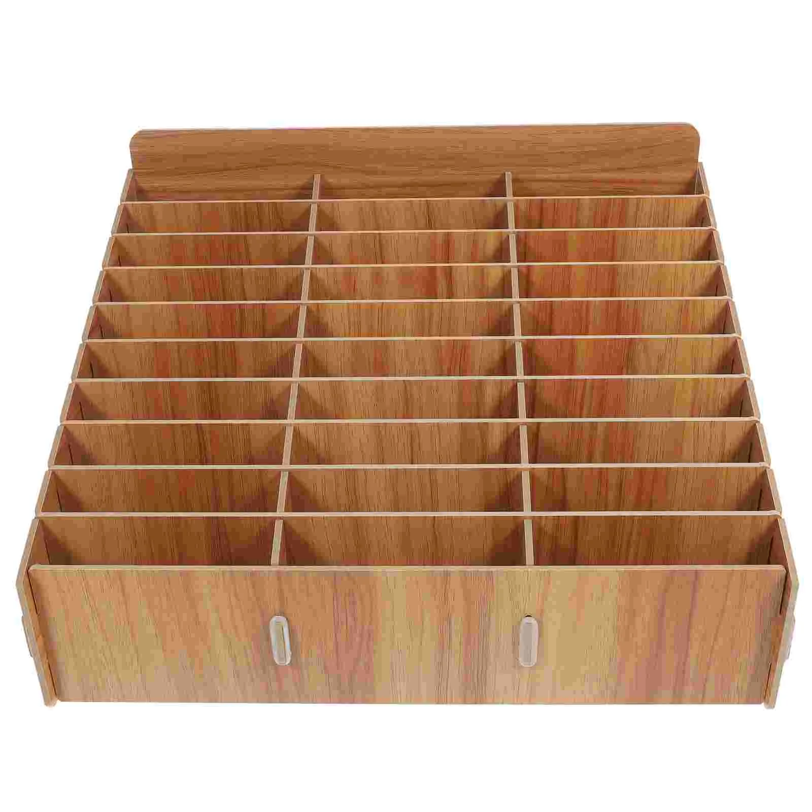 Telephones Mobile Storage Box Cell Rack Case Wooden Temporary Holder Display Brown