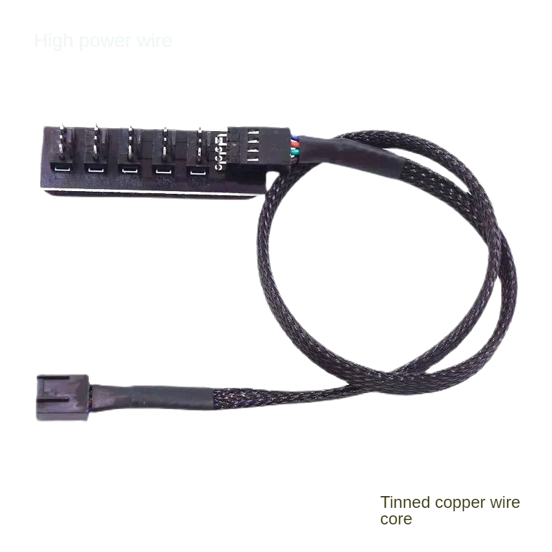 4-Pin PWM PC Fan Hub Power Supply Cable 1 to 4 / 5 Way Splitter PC Motherboard Case Extension Cord for Computer Cooler Case 4pin