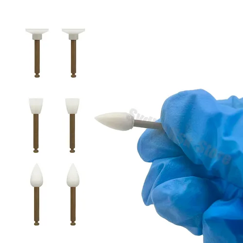 Imagen 2 del producto 40 unids/caja pulidor Dental pulido compuesto tazas de acabado discos de puntos sistema de acabado de un solo paso vástago RA pulido de dientes dentista