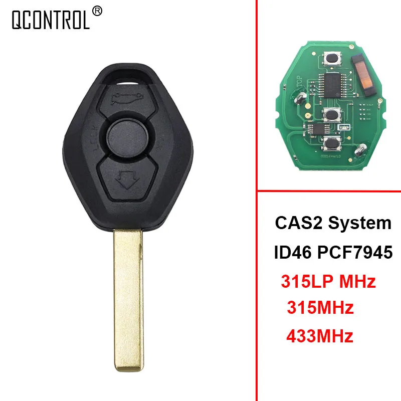 

QCONTROL 3 buttons Remote Key for BMW 3 5 7 series X3 X5 Z3 Z4 Z8 E46 E60 E83 E53 E36 E38 CAS2 315LP MHZ 315MHz 433MHZ 868MHZ