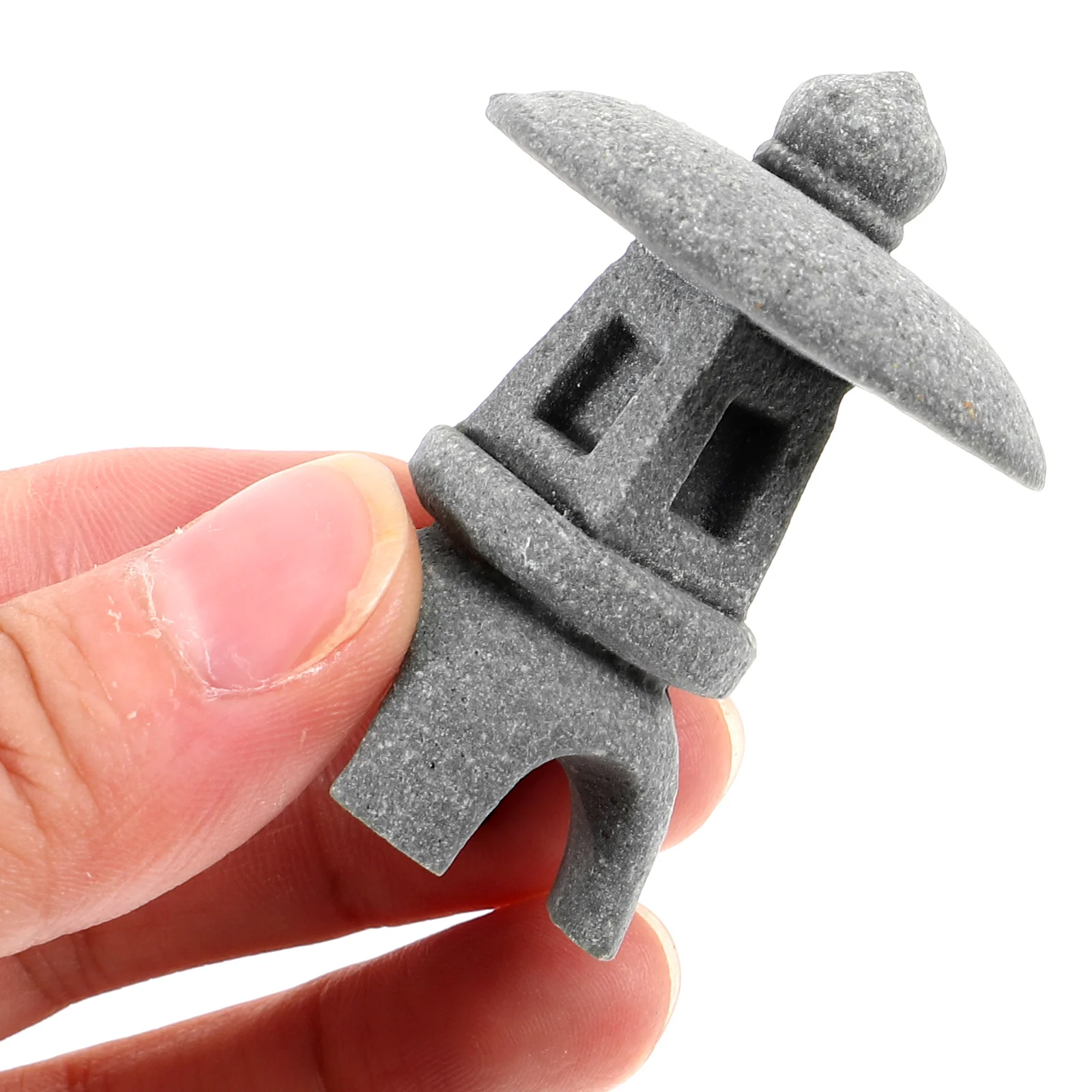 

【H0093】Simulated Stone Lantern Landscape Decor Resin Pagoda nament for Garden Home Fish Tank Desktop Yard