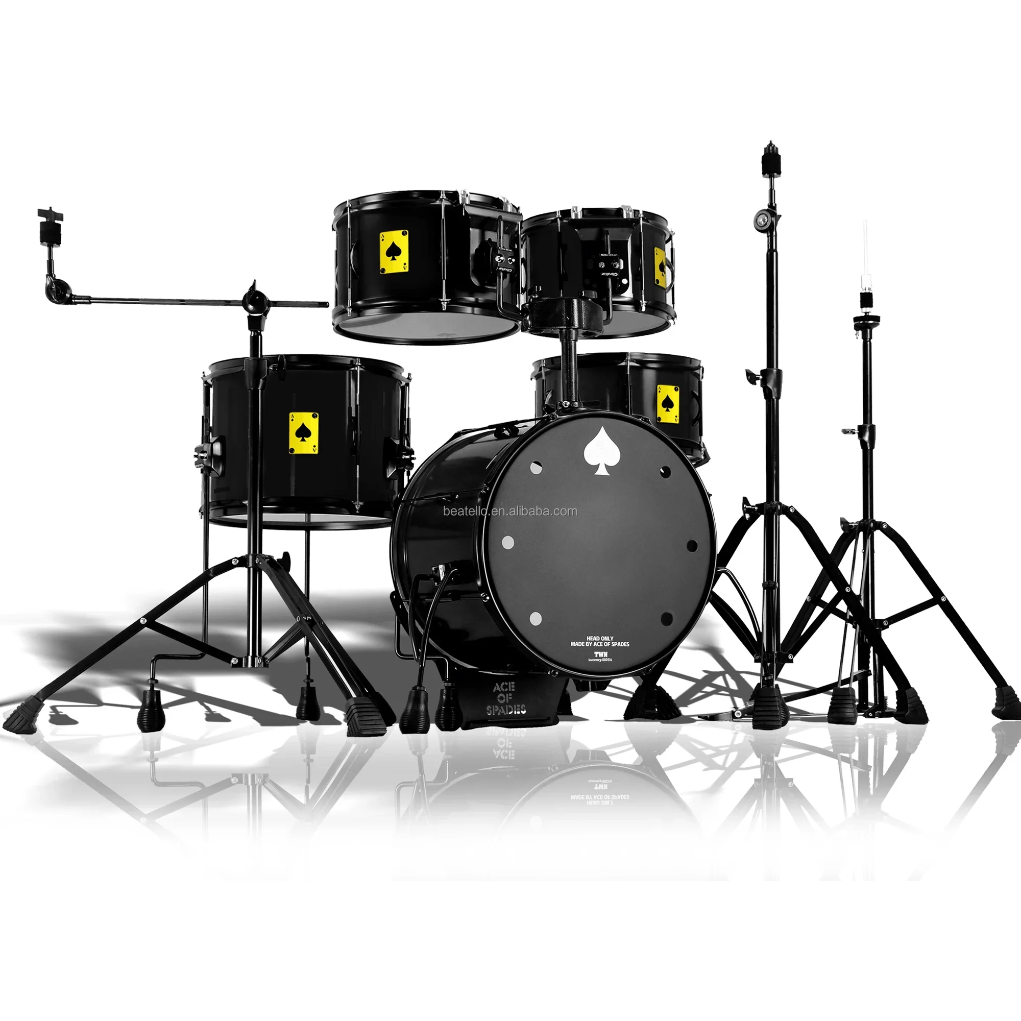 

ACE Of SPADES Musical Drums Set In Stock Jazz Drum Kit High Quality Professional Percussion Instrument With Drum Stand