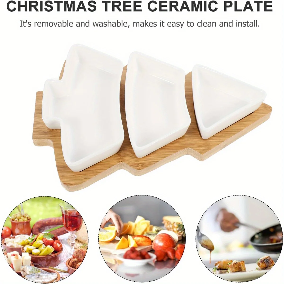 

New Christmas Dried Fruit Tray Red PP Christmas Tree Shape Plastic Cake Dessert Serving Snake Trays Cutlery Children's Tray