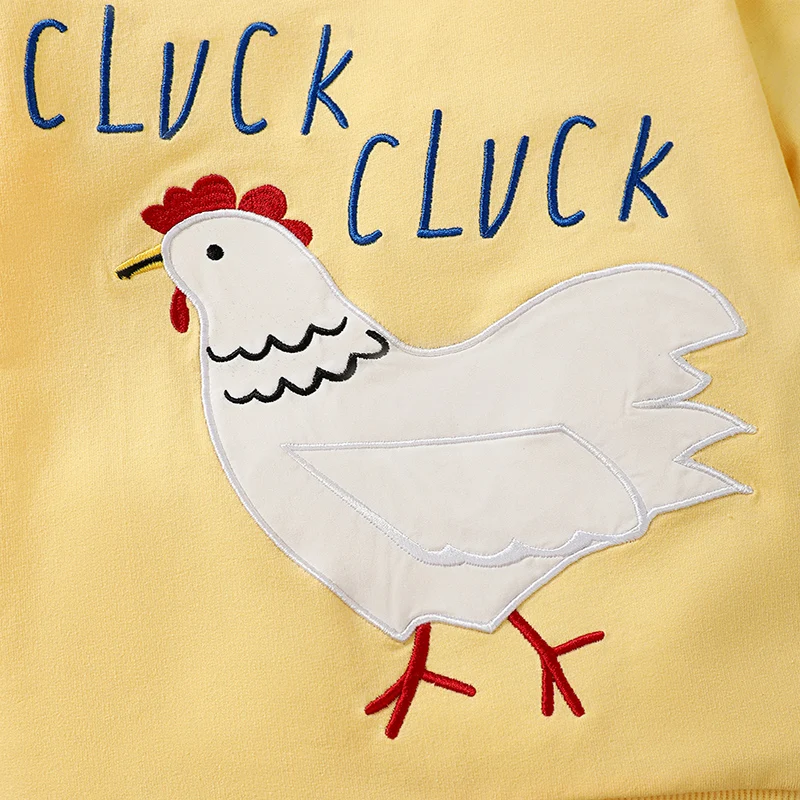 Little maven 2024 Baby Girls Clothes Spring and Autumn Cartoon Cock Sweatshirt Animal Children Casual Tops for Kids 2-7 year