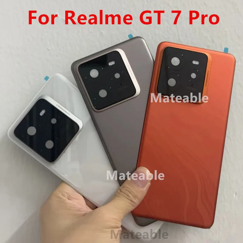 GT7Pro Housing For Realme GT 7 Pro GT7 Pro Battery Back Cover Repair Replace Door Phone Rear Case + Camera Lens
