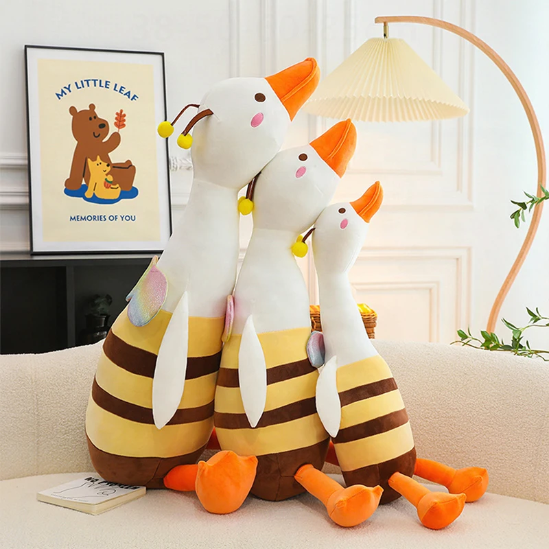 

Kawaii Plush Stuffed Doll Big White Goose Pillow Toy for Kids Birthday Xmas Gift Cute Duck Hugging Cushion Soft Stuffed Animal