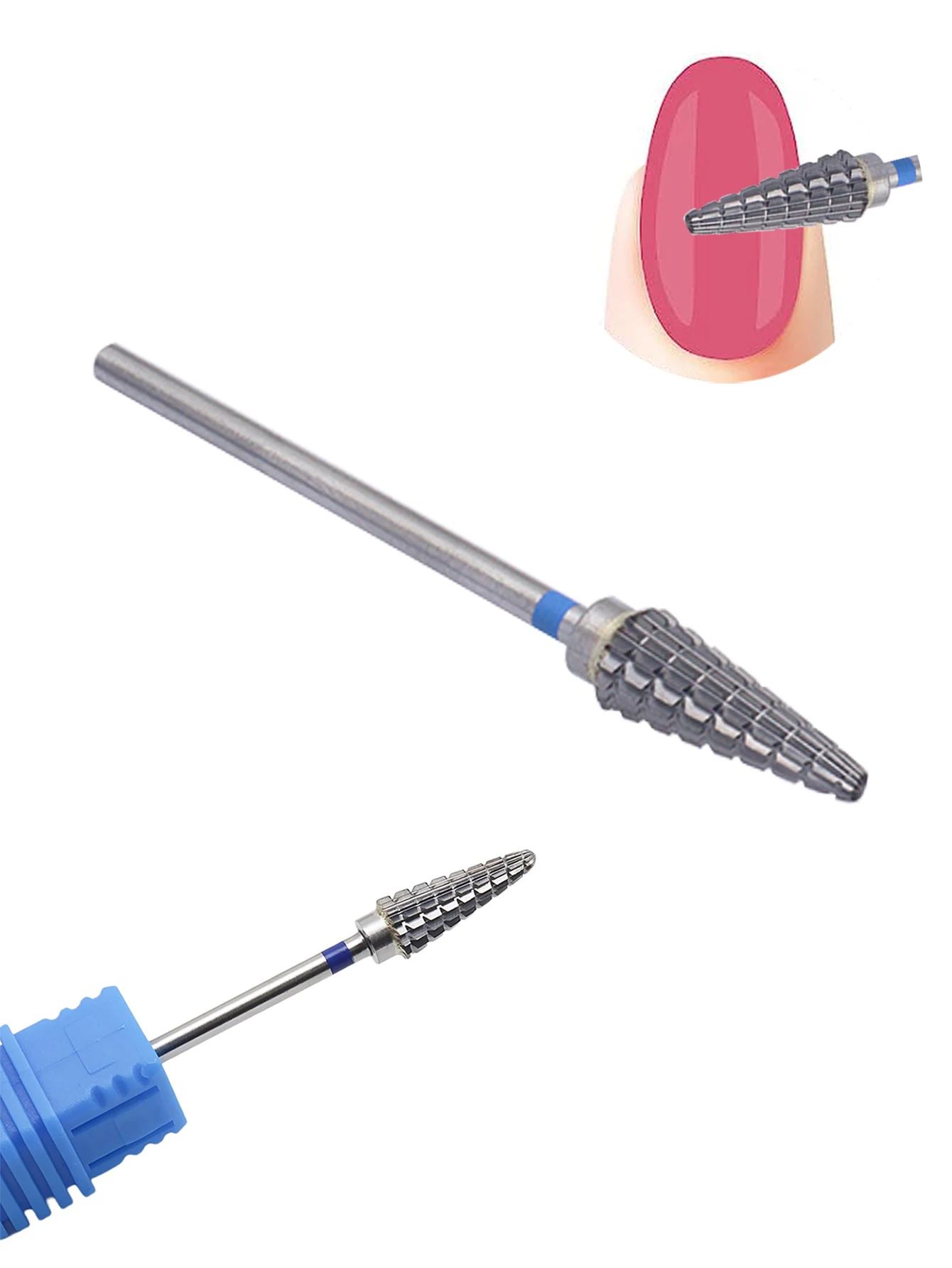 EasyNail~3/32 '' Tungsten steel Nail Drill Bit nail file Carbide Nozzle Gel remover Nail Cleaner Millings Bit M0618