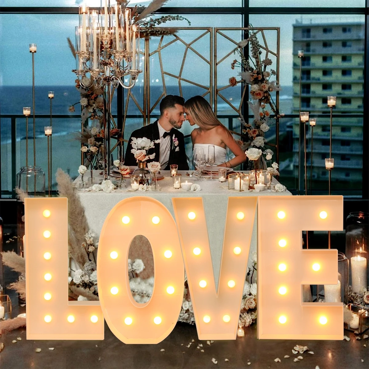 73cm Giant Figure Balloon Filling Box with Lights 1st Birthday Balloon Number 18 30 50 60 Balloon Frame Wedding Decor BabyShower