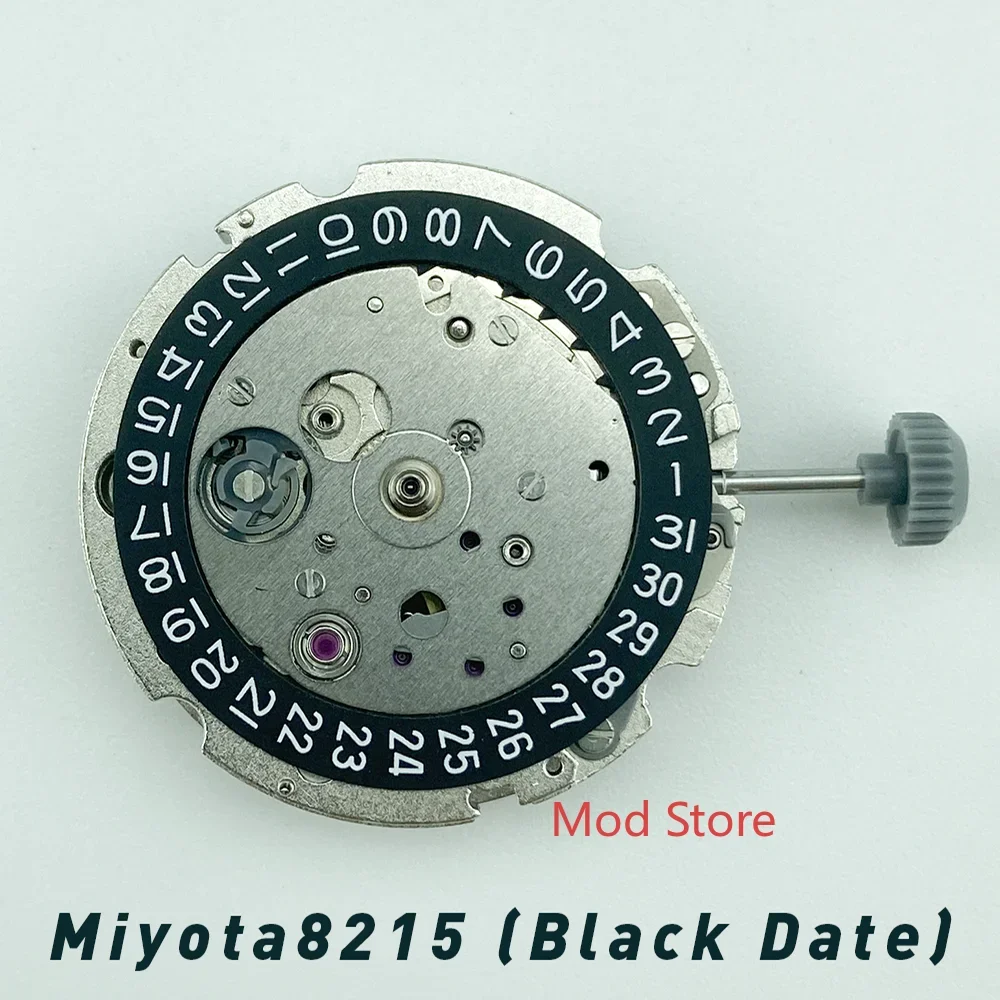 

Miyota 8215 Movement with Black Date Wheel (Date At 3) Quick Date Setting Stop second device(hacking)