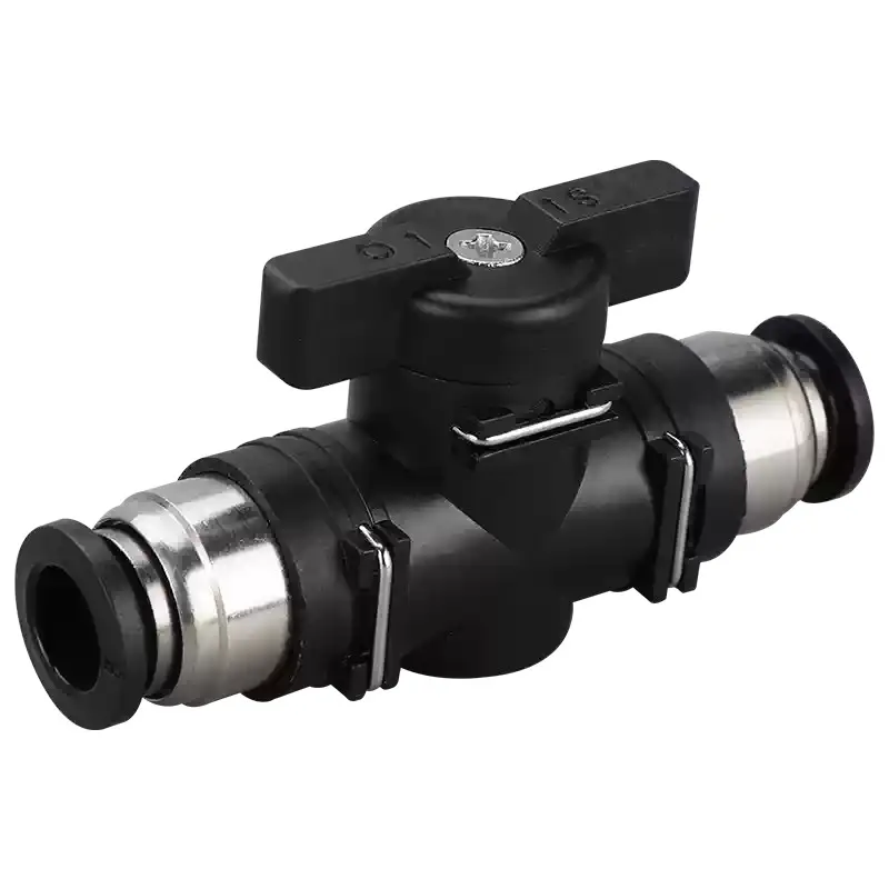 10/50Pcs BUC Pneumatic Push-to-Connect Quick Joint Connector Set 4mm-12mm Manual Ball Valve Hand Switch Air Tool Fitting with Co