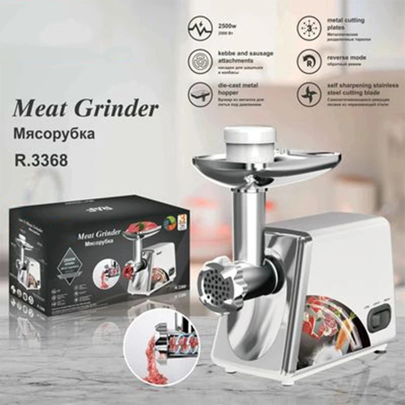 Heavy Duty 2500W Powerful Electric Meat Grinder Home Sausage Stuffer Meat Mincer Food Processor