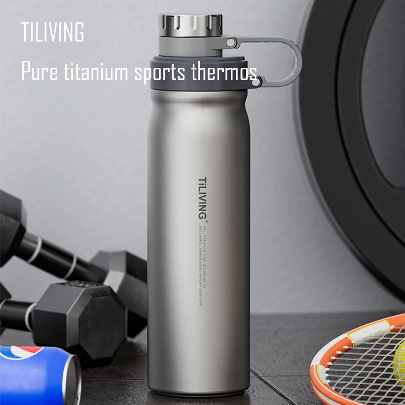 

TiLiving-Pure Titanium Thermos Cup,Double Layer Vacuum,Heat Preservation and Cold Protection,Sealed Leak-proof Sports Bottle