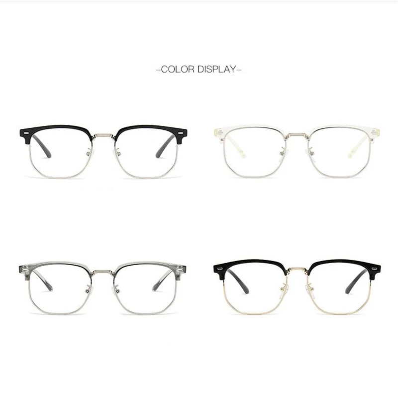 9613 Half Frame Square Optical Glasses With Prescription Anti Blue Rays/Photochromic/Myopia/Hyperopia Customized Eyeglasses