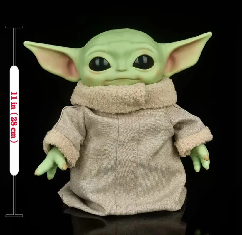 Disney Movies Star Wars 28cm Baby Yoda Action Figure Toy Model Dolls Toys Kids Birthday Gifts