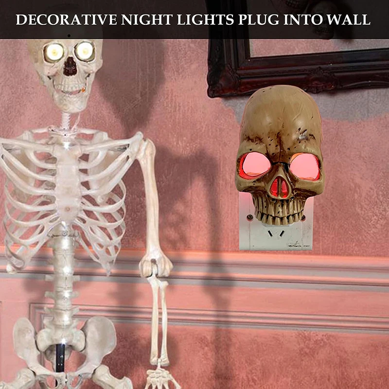 

Halloween Crow Skull Outdoor Light Skeleton Ghost Horror Grimace Light Party Balcony Holiday Lamp Garden Decoration EU US Plug