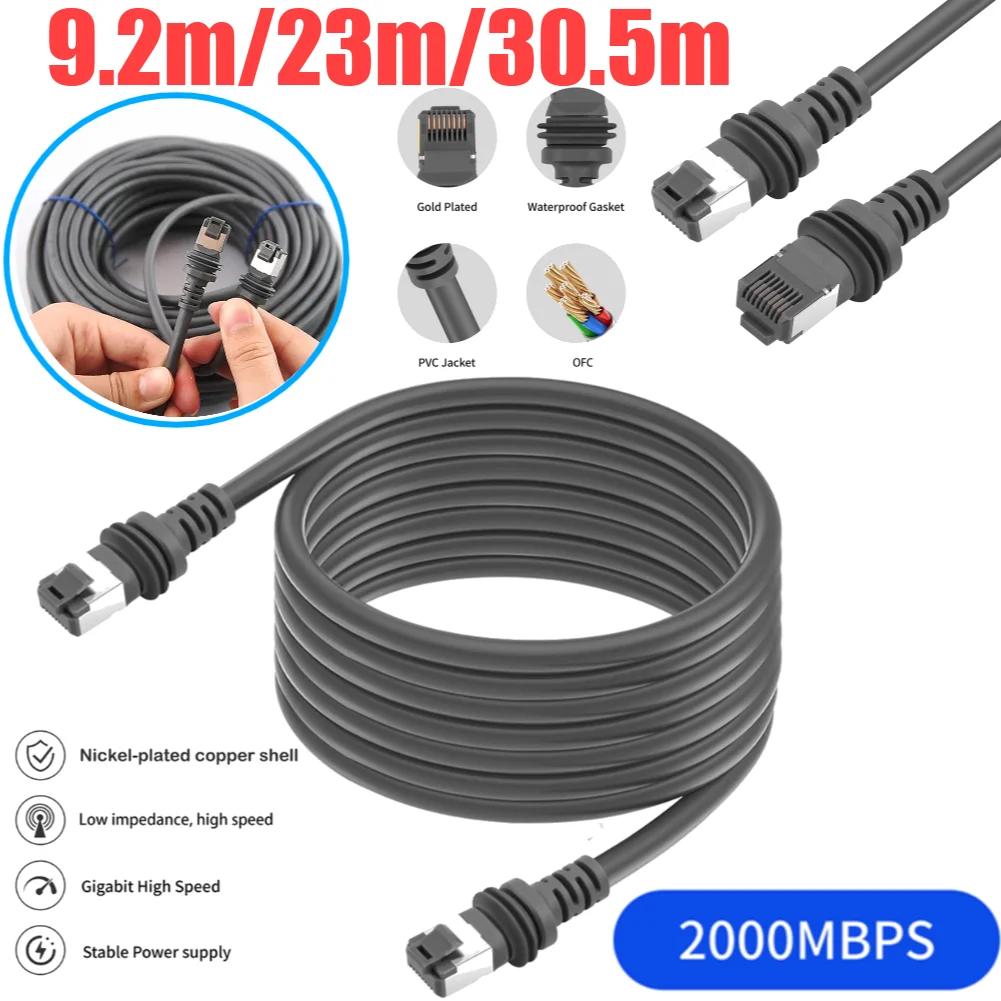For Starlink Gen 3 Cable Ethernet Cable Waterproof Standard V3 Cable Internet Cable 2000Mbps 30-150Ft for Starlink V3 Satellites
