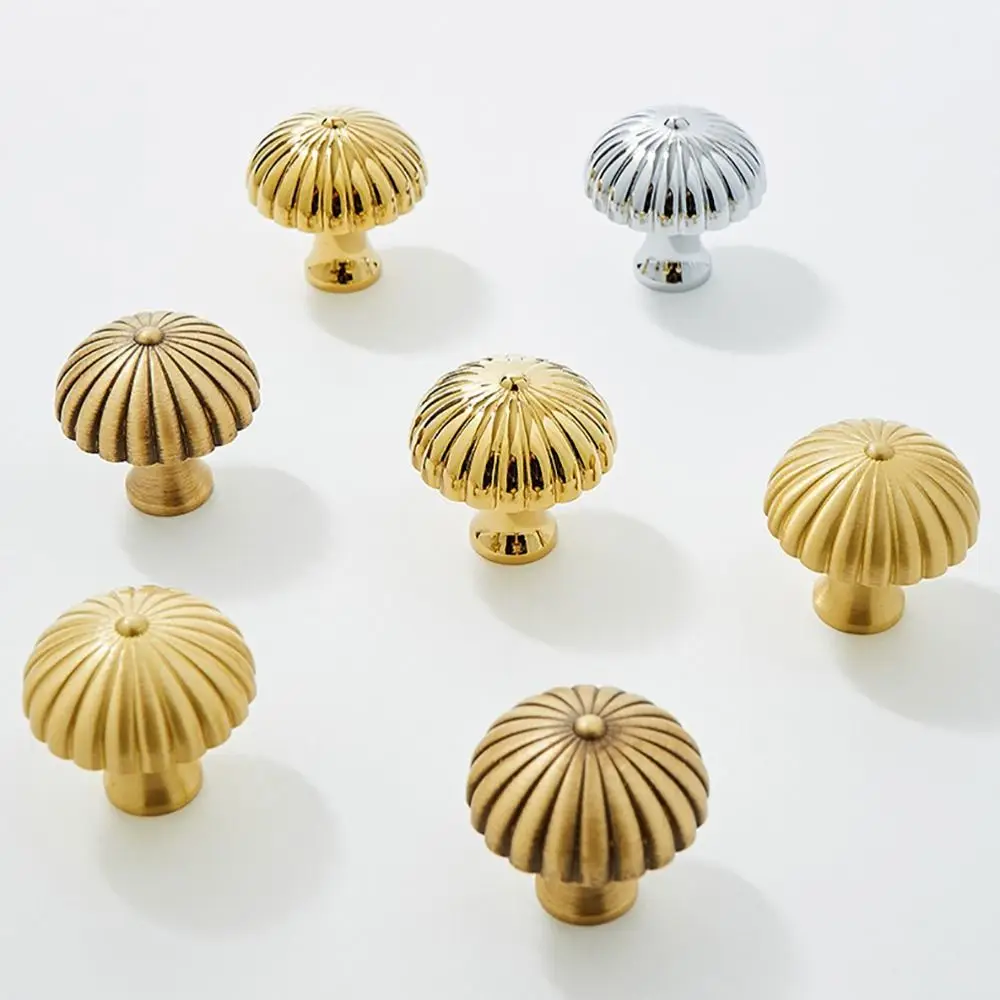 Classic Brass Cabinet Door Handle European Style Golden Drawer Knobs Umbrella Shape Wardrobe Knobs Dresser