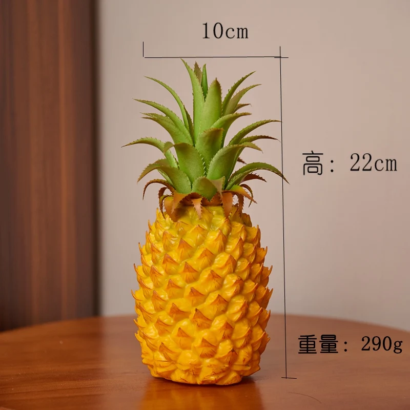 Artificial Pineapple Decor Realistic Fake Fruit Model Simulation Ornament for Home Table Display Photography Prop image 3