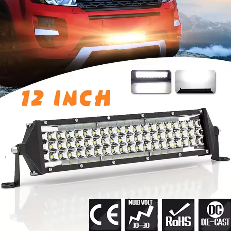 

Универсальный тонкий светодиодный бар, 12-дюймовый светодиодный светильник, рабочий противотуманный фонарь 6000K для вождения внедорожного автомобиля, трактора, грузовика, 4x4, внедорожника, квадроцикла, лодочной косилки