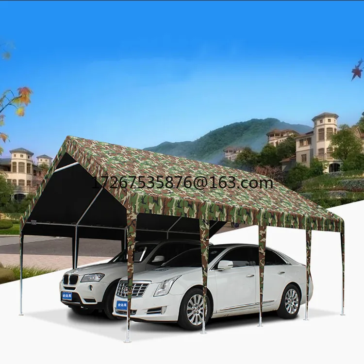 

Outdoor silver-coated awning simple mobile parking shed family car rain and sun protection stall tent car canopy