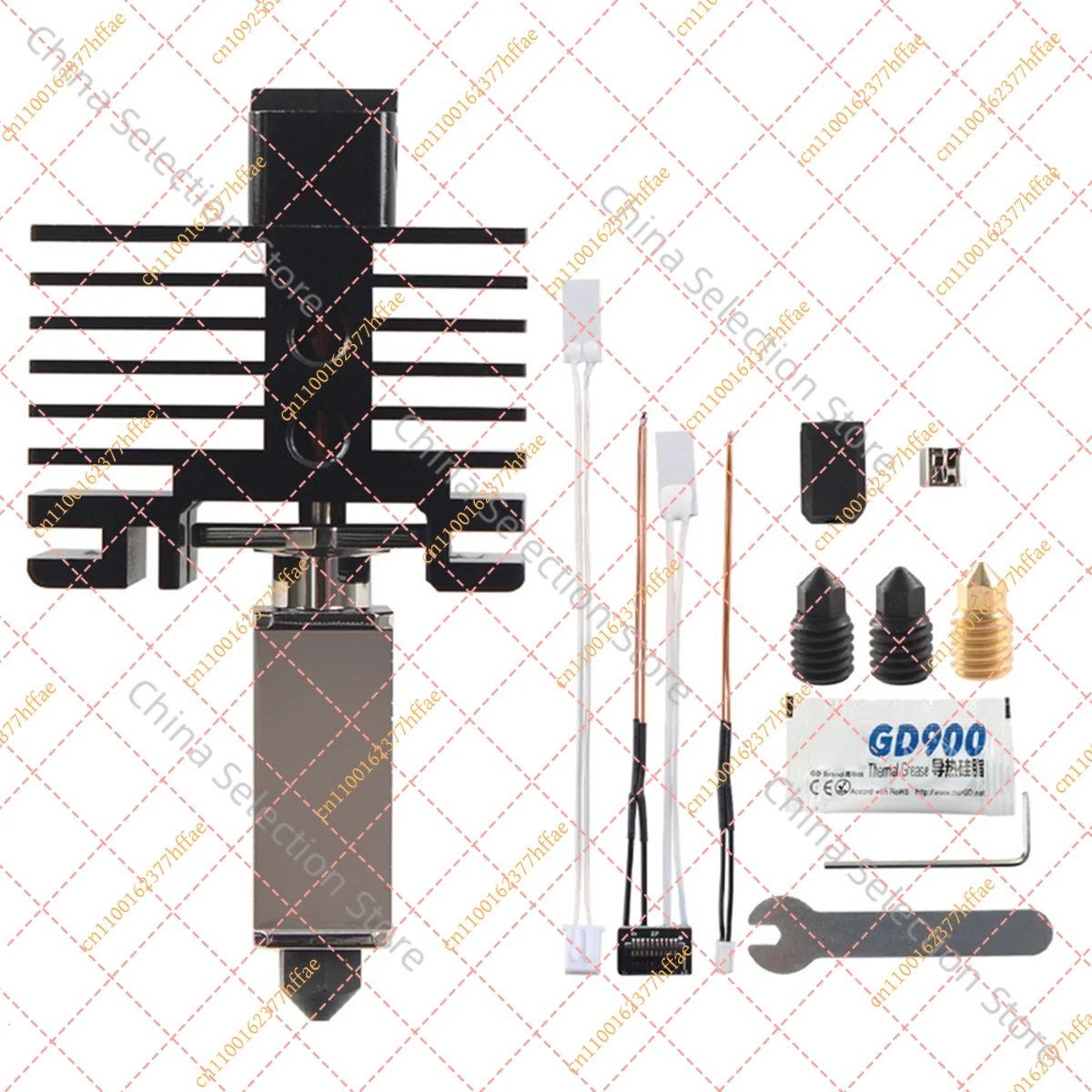 

Upgrade Hotend for Bambu Carbon Lab X1 & P1P & P1s Thermistor Heating Rod CHT Extruder Hotend Heating Kit
