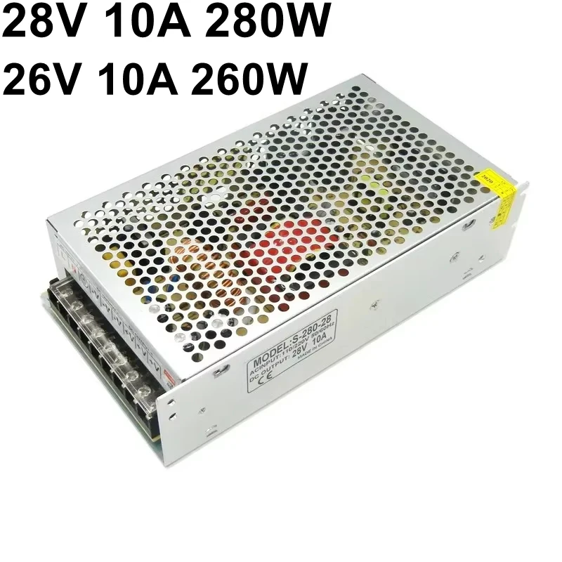 28V 10A 280W 26V 10A Switching Power Supply Source Transformer AC-DC SMPS 110V 220V Input For 3D Print Access Control Regulator