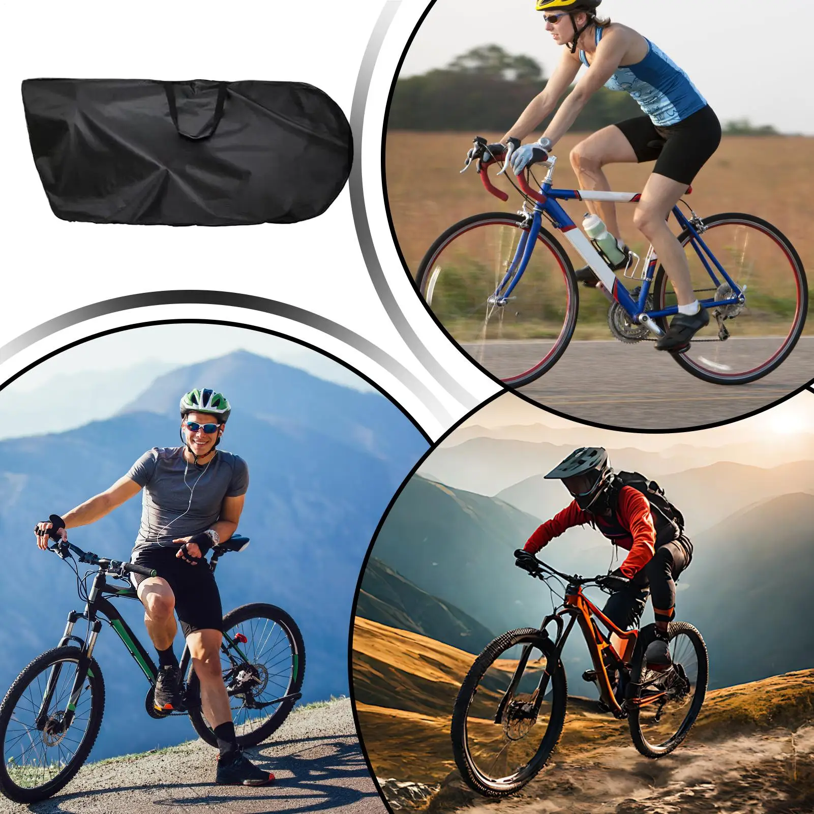 

Bike Travel Bag Bike Box for Air Travel Waterproof Foldable Transport Pack for 27.5 inch Mountain Bikes and 700C Road Bikes ﻿