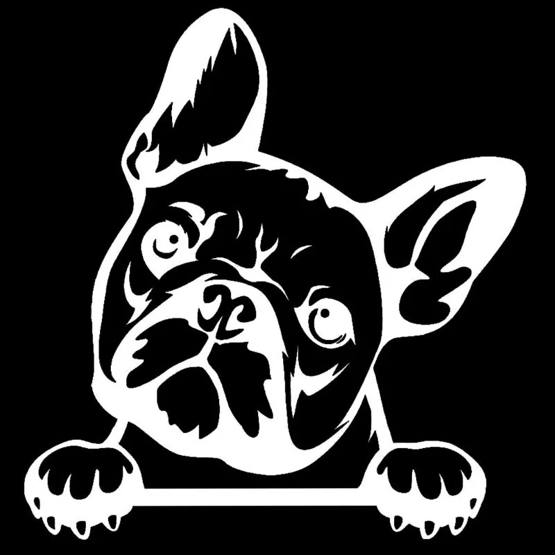 

Peeking French Bulldog Vinyl Car Decal 15cm PVC Sticker for Cars Trucks Laptops Desktop Computers Tablets