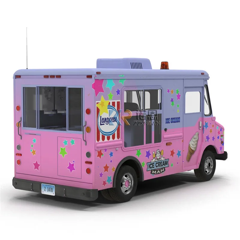 Mobile Ice Cream Food Trucks with Cooking Equipment Outdoor Kitchen Catering Concession Street Vending Food Cart for Business