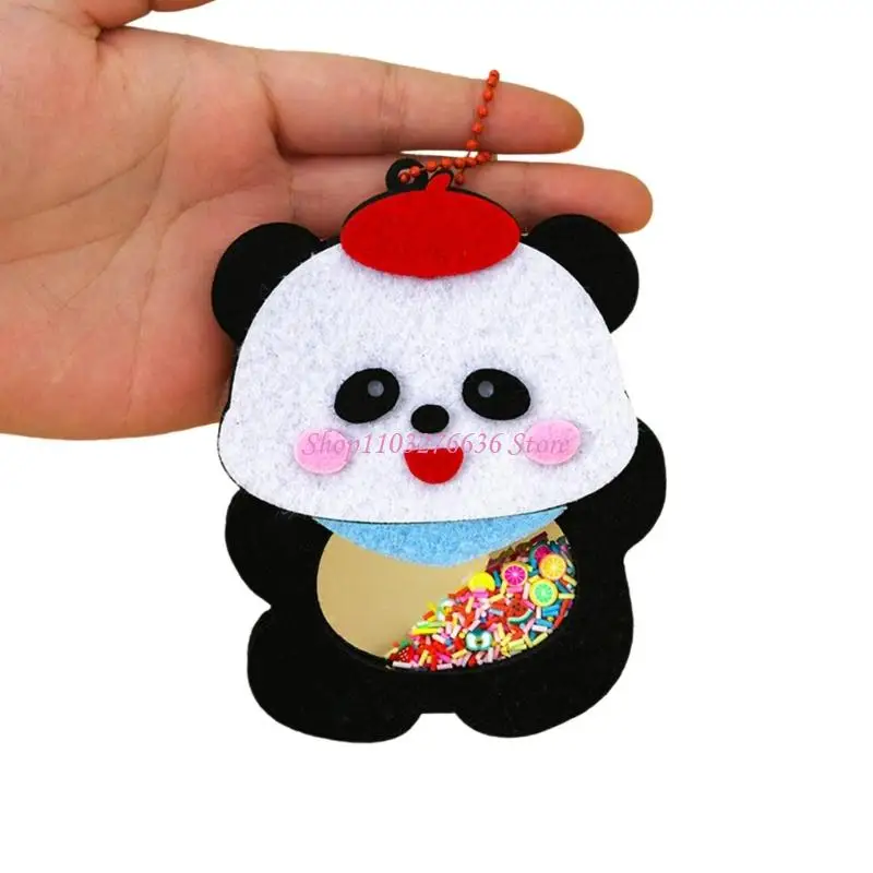 R6FD NonWoven Fabric Animal Pendant Craft Kits Making Set for Toddler Early Education