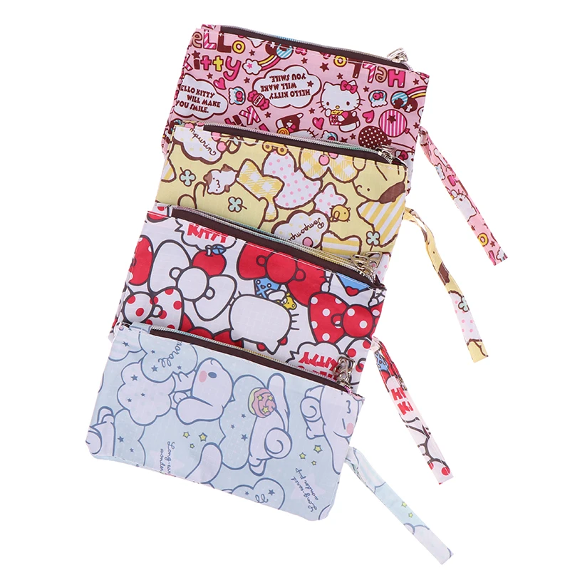 

Женская сумочка аниме My Melody Cinnamoroll, водонепроницаемый кошелек с двойной молнией, симпатичная сумка
