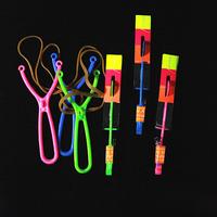 10Pcs Funny Luminous Slingshot Flying Arrow LED Light Up Flashing Dragonfly Glow For Kids Party Toys Gift Color Random
