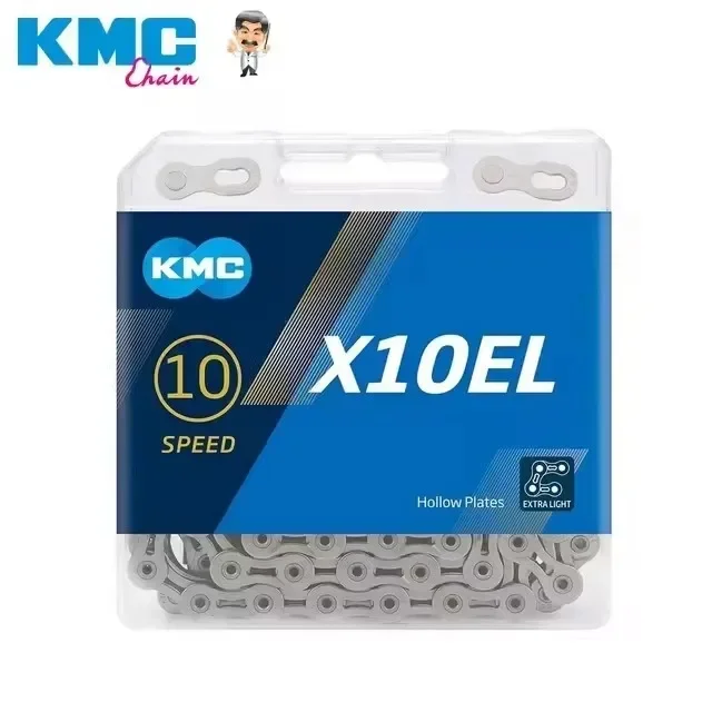 KMC X10EL/X11EL 10 11 catena per bici da velocità 116/118L piastre cave catena Color argento dorato Mountain Road Bike parte da ciclismo originale