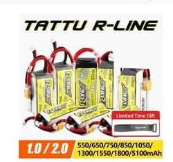 Gens Ace Tattu R-Line 1.0 2.0 LiPo Rechargeable Battery 550/650/750/850/1050/1300/1550/1800mah 95C 3S 4S 6S for RC FPV Racing