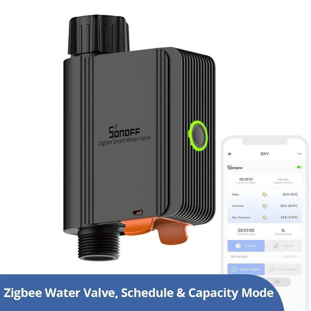

For Zigbee 3.0 Smart Water Valve IP55 Sprinkler Controller Smart Home Automate Irrigation Timer Work With eWelink Alexa Google